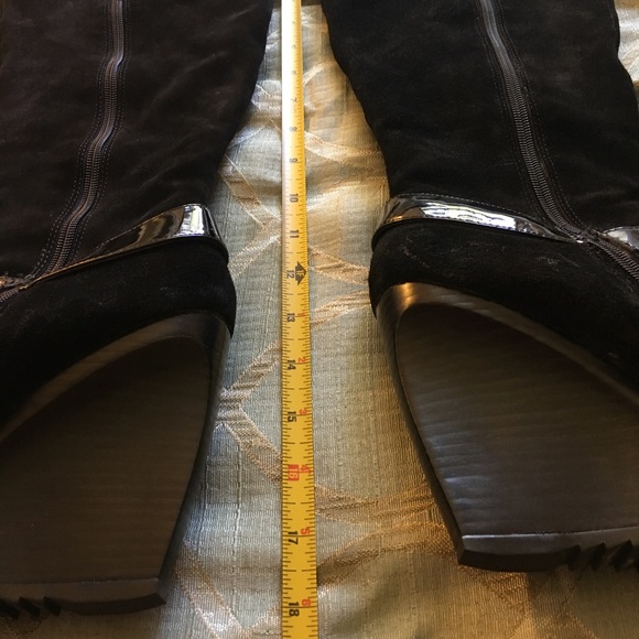 Tall Black Suede Boots - Picture 5 of 8